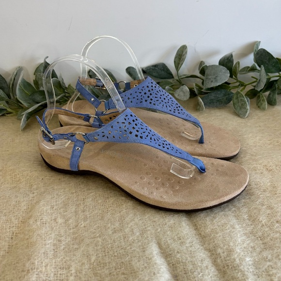 Vionic Kirra Rest perforated thong sandal light blue women size 9.5 - Picture 2 of 9